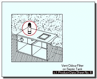 Vent Odour Filter on Septic Tank